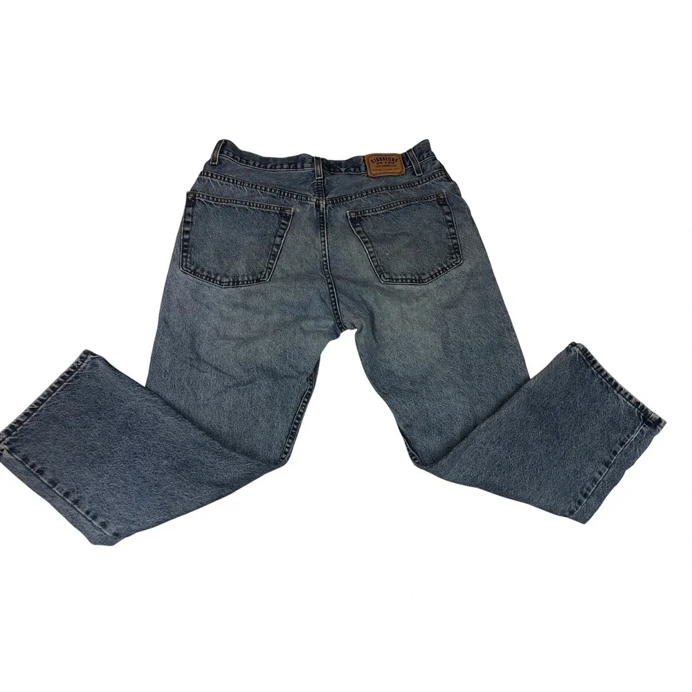 Signature by‎ Levi Strauss Co Mens Regular Fit Blue Wash Denim Jeans W38 L30